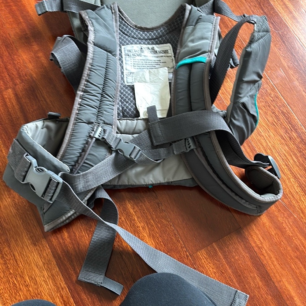 Infantino Gray and Blue Backpack with Adjustable Straps and lots of pockets - Picture 2 of 5